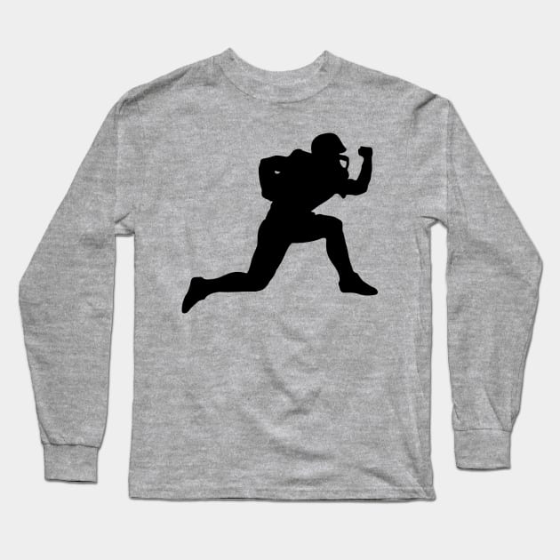 American Football Player Long Sleeve T-Shirt by XOOXOO